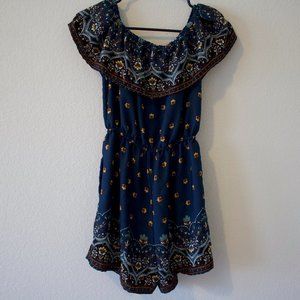 Navy blue flowy romper